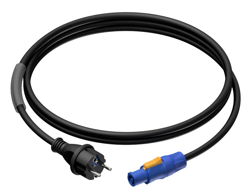 ProCab powerkabel Schuko till PowerCon blå, 1,5 m