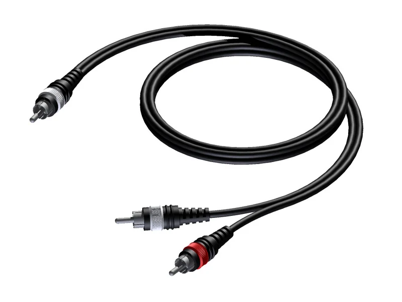 ProCab RCA hane > 2 x RCA hane - signalkabel 1,5 meter