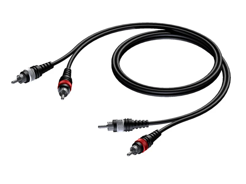 ProCab 2 x RCA hane > 2 x RCA hane - signalkabel 10 meter