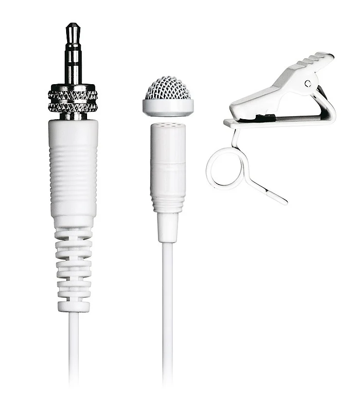 Tascam TM-10L knapphålsmikrofon minijack med låsmutter, vit