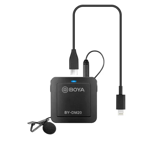 Boya DM20 inspelningskit med 2 lavaliermikrofoner