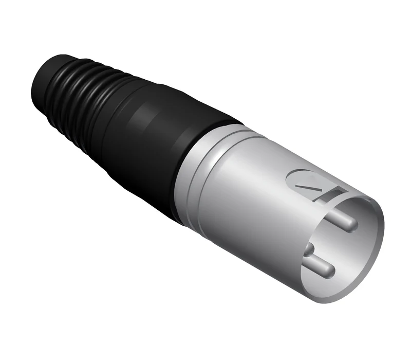 XLR-stift 3-pol hane kabel