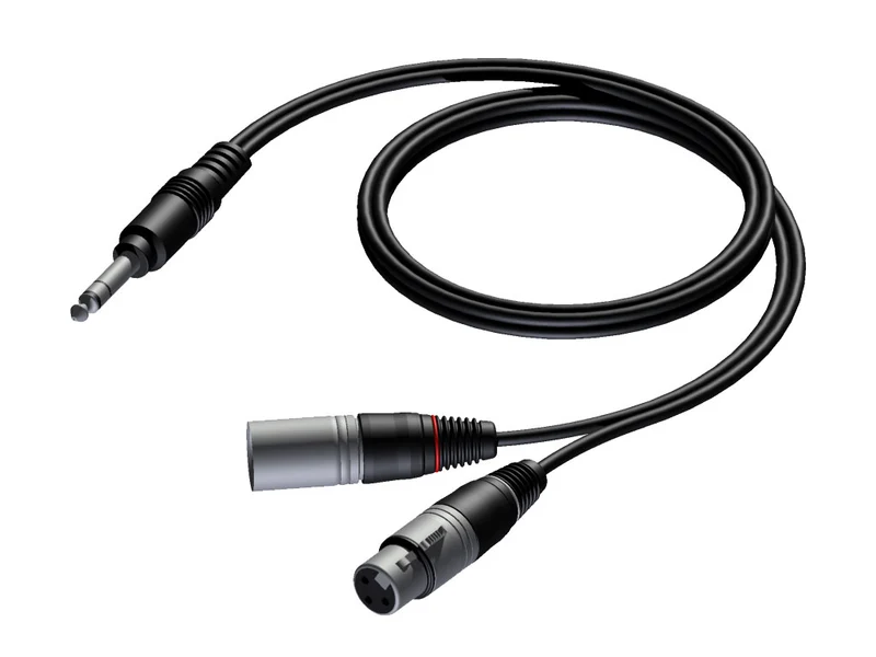 ProCab insert kabel XLR hane & hona > Jack stereo 0,6 m