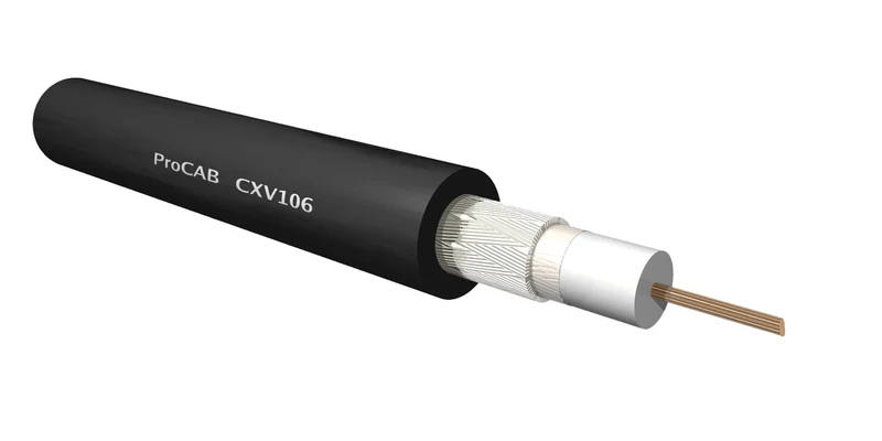 ProCab Video koax-kabel 75 Ohm 6 mm, rulle 100 m