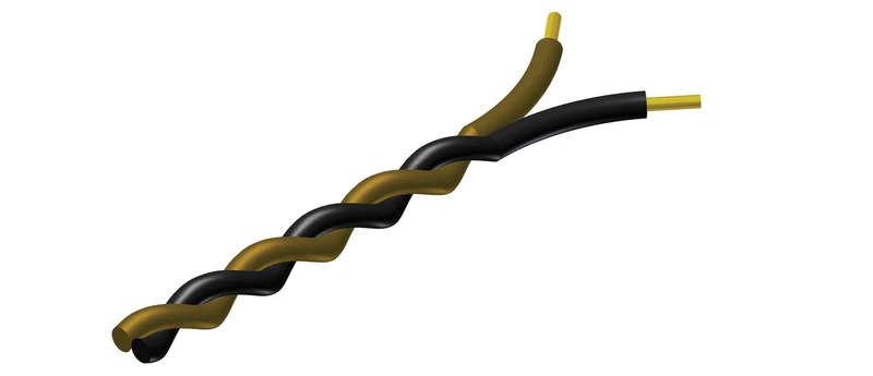 ProCab tvinnad kabel 2 x 0,5 mm² svart - Brun 100 meter