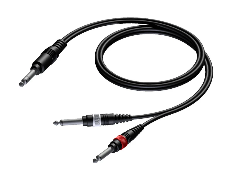 ProCab stereojack > 2 x jack - insertkabel 1,5 meter