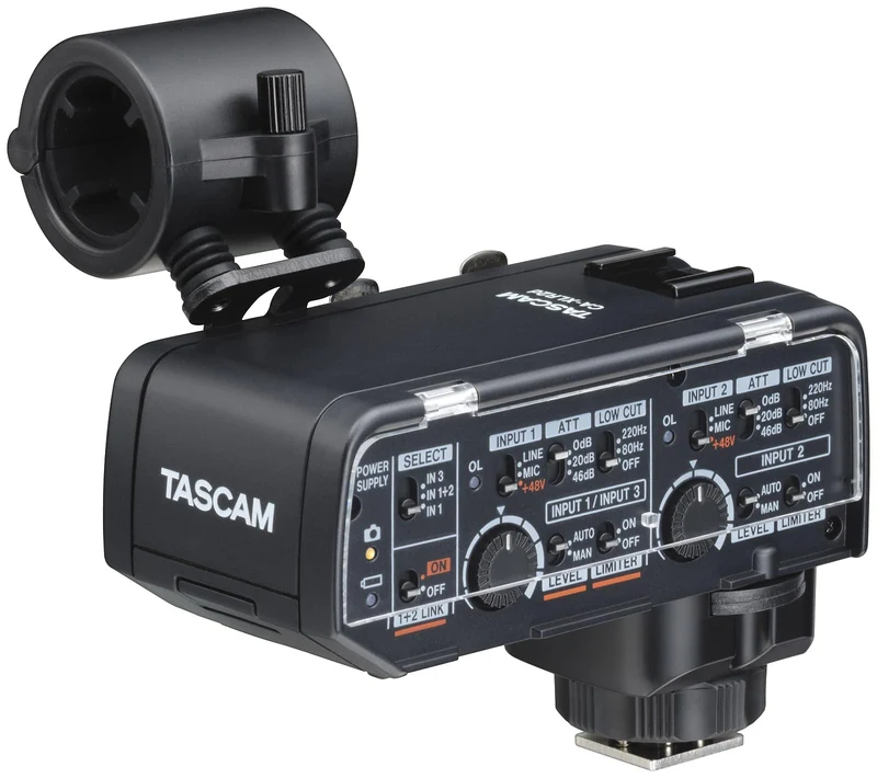 Tascam CA-XLR2D mikrofonadapter för kamera, Fuji film
