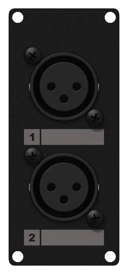 Caymon CASY125 1 plats, platta 2 x XLR hon > 3-pin