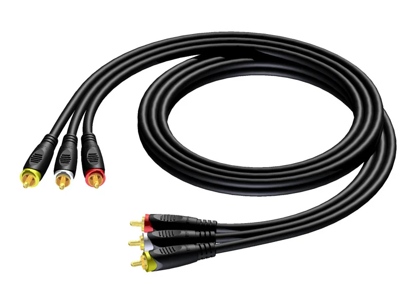 ProCab 3 x RCA hane > 3 x RCA hane 5 meter