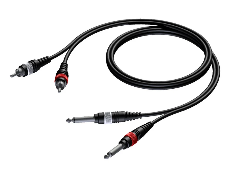ProCab signalkabel 2 x Jack > 2 x RCA - 3 m