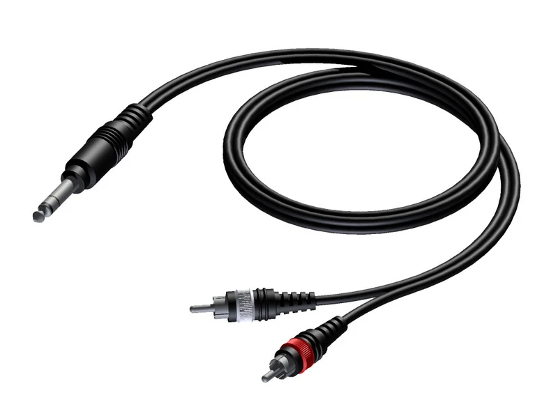 ProCab Jack stereo > 2 x RCA - insertkabel 3 meter