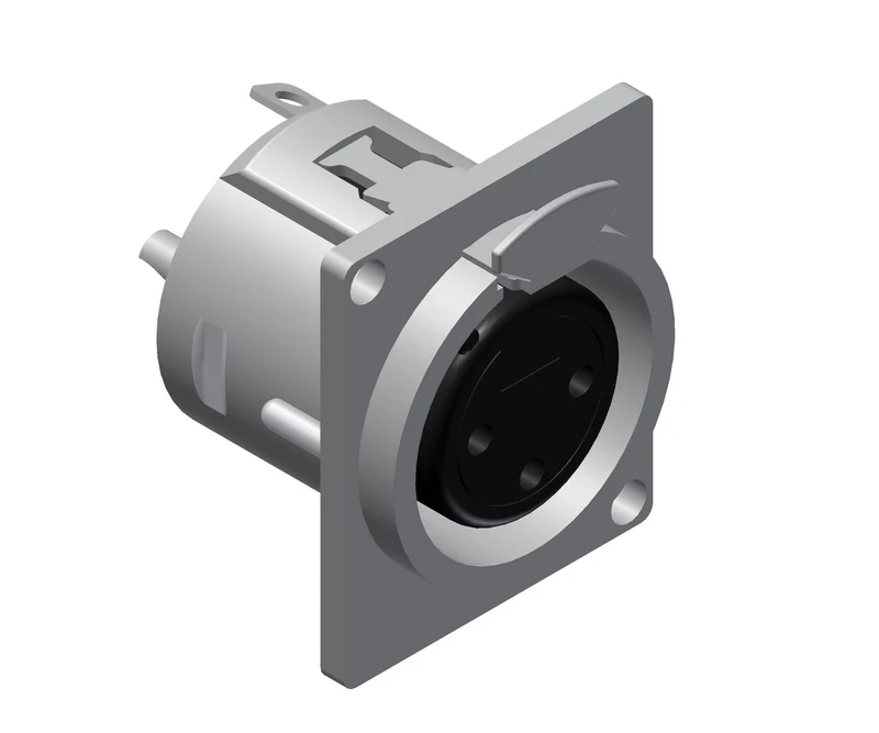 XLR chassis 3-pol hane D-series