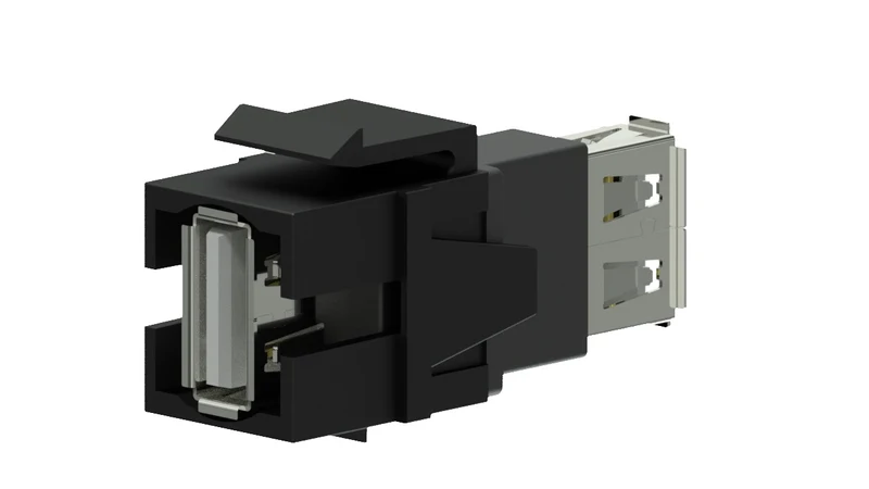Keystone adapter usb 2.0a till usb 2.0a, Sort