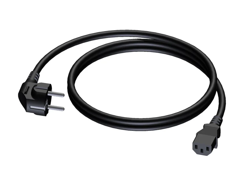 ProCab strömkabel 3x1,5 mm², hona Euro>Schuko hane, 0,5 m