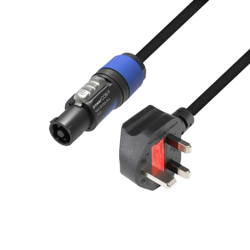 Adam Hall Cables 5 STAR PCON 0300 GB - Strömkabel Neutrik powerCON® till GB-kontakt | 3 m