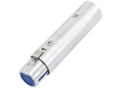 Adapter Ljudkontakt 3-stifts XLR-hane till 5-stifts XLR-hona