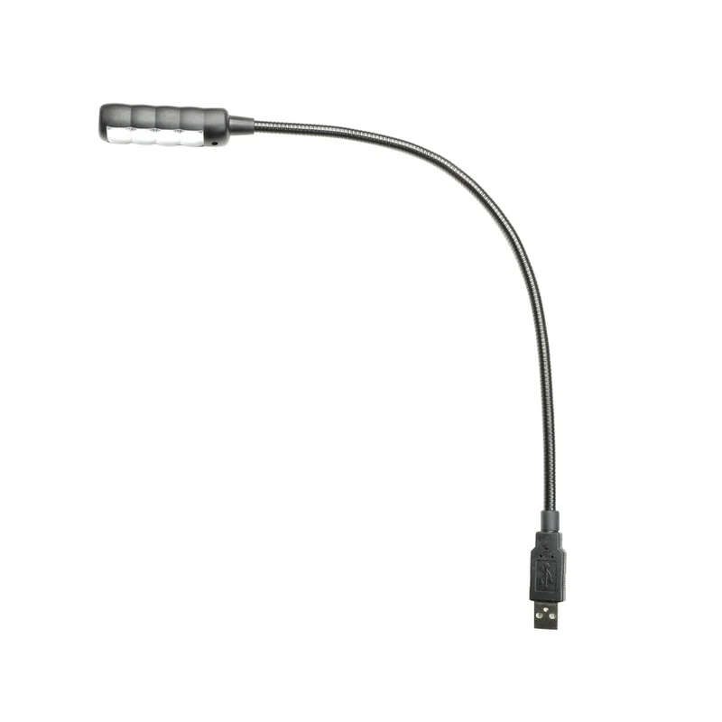 Adam Hall Stands SLED 1 ULTRA USB C - Svanhalslampa, USB-kontakt, 4 COB-LED’er och valfria färger