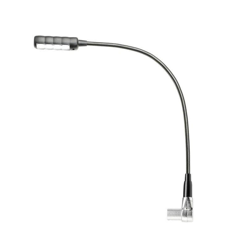 Adam Hall Stands SLED 1 ULTRA XLR 3 A - Vinklad 3-polig XLR-svanhalslampa med 4 COB-LED'er
