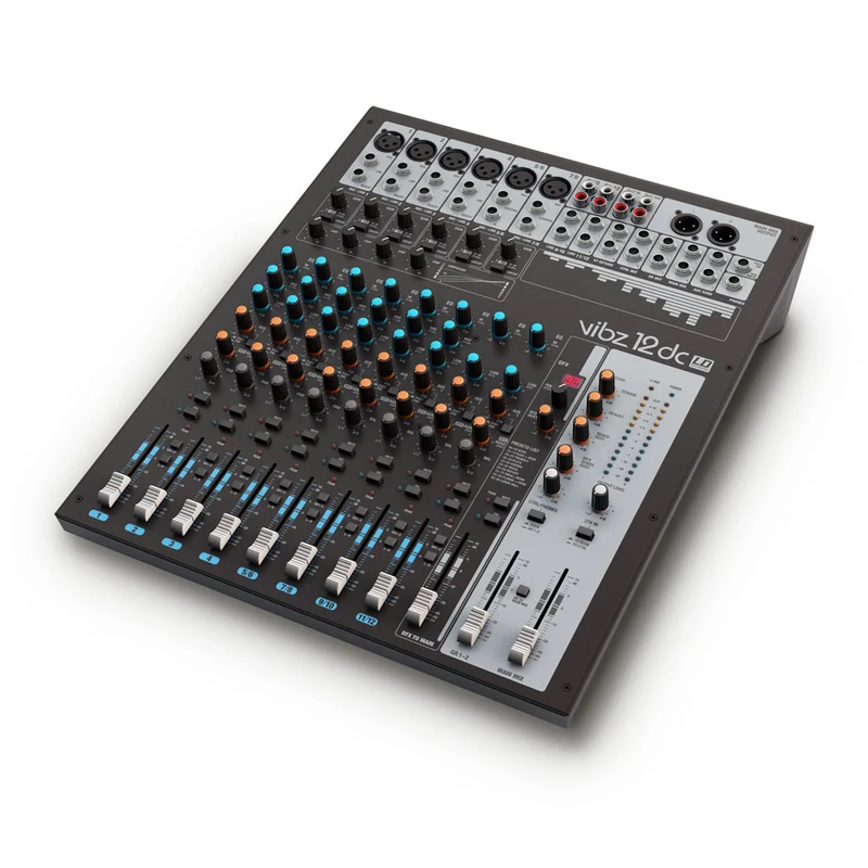 LD Systems VIBZ 12 DC - 12-kanals mixerkonsol med DFX och kompressor