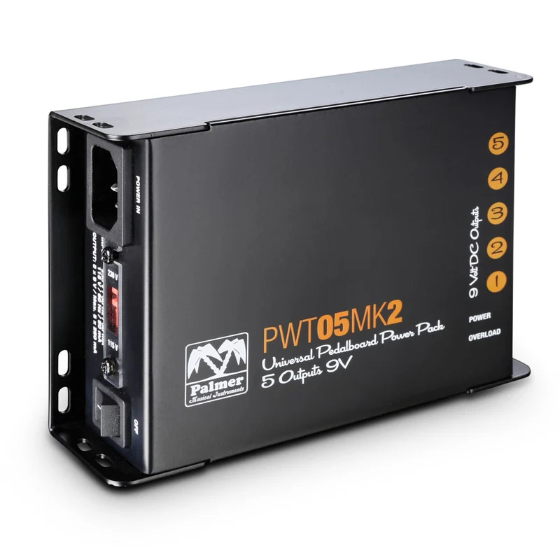 Palmer PWT 05 MK 2 – Universellt 9 V nätaggregat för pedalboard med 5 utgångar
