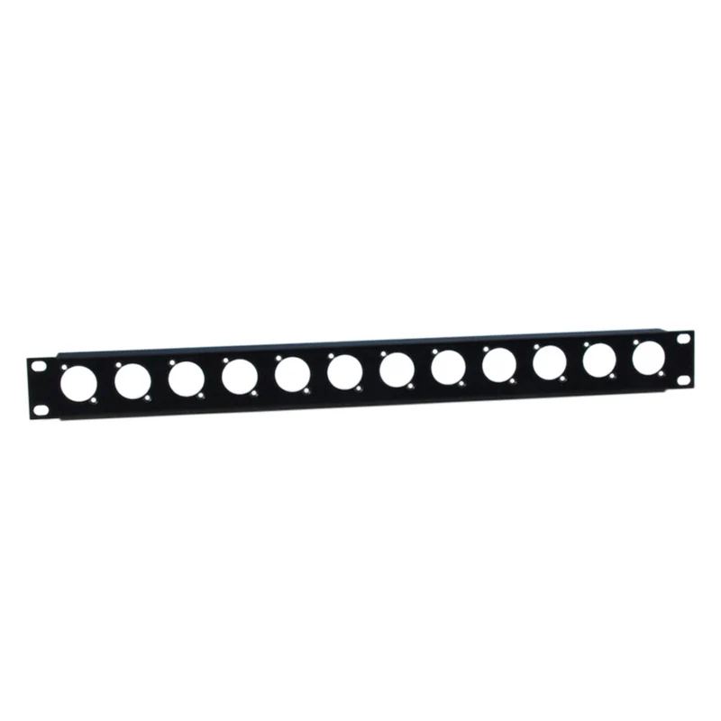 Adam Hall 872215 U-formet Rack Panel m. Monteringskant 1 Unit for 12 XLR D-Type Chassis