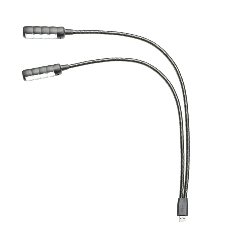 Adam Hall Stands SLED 2 ULTRA USB - LED-lampa med dubbel svanhals och USB-kontakt