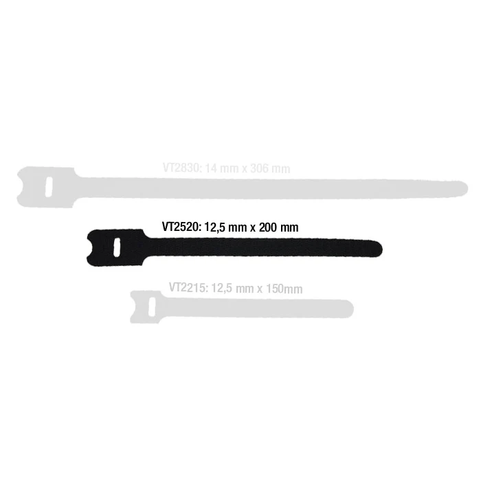 Kabelband kardborreband Hook & Loop 10 st. (200 mm)