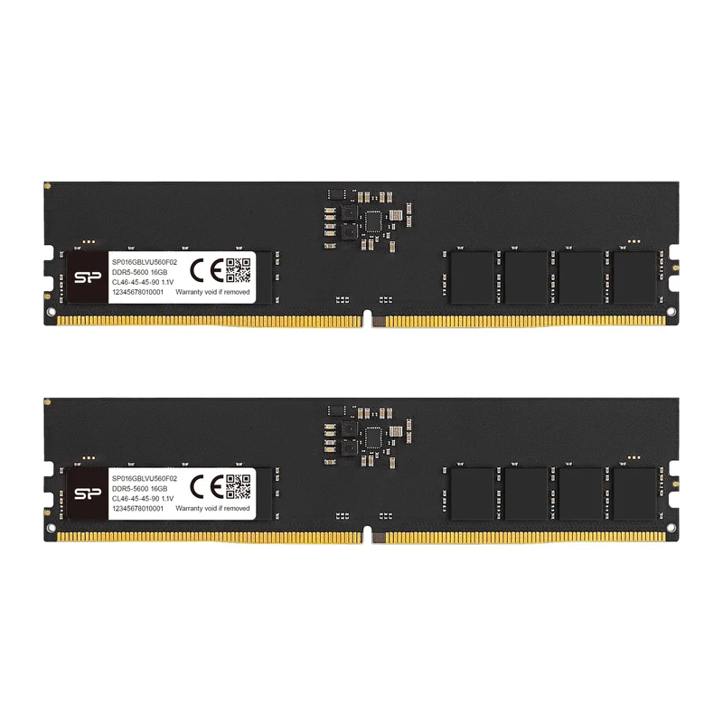 SP Silicon Power Upgrade 32GB (2x16GB) DDR5 Dual Rank 5600MT/s CL46 1.1V UDIMM Desktop PC Computer RAM Memory Module - SP032GBLVU560F22