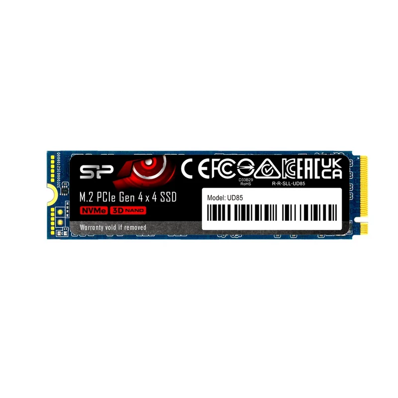 SP Silicon Power UD85 250GB PCIe Gen4 x4 NVMe M.2 2280 SSD, 3300MB/s Read, 1300MB/s Write - SP250GBP44UD8505