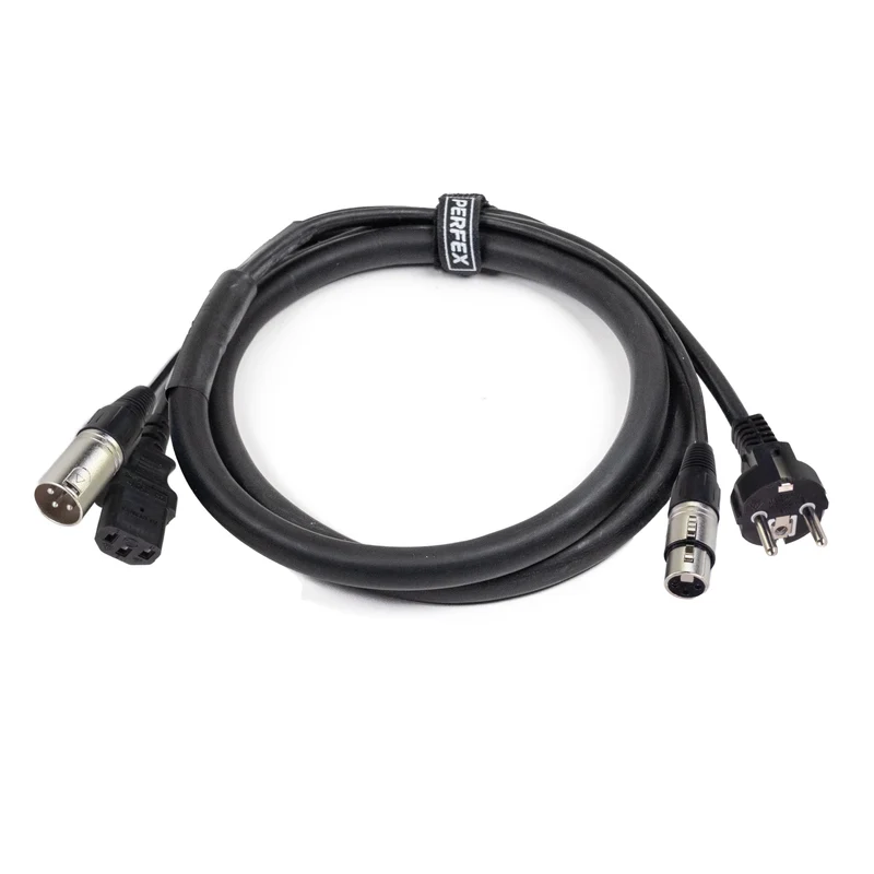 Perfex Schuko & XLR Kombikabel (Audio, 1,5m)