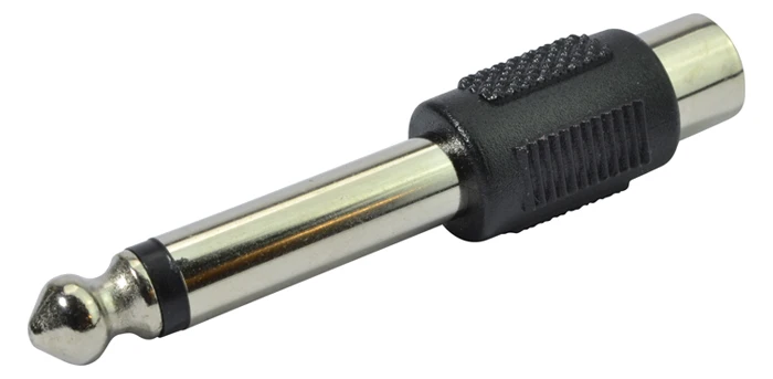RCA hona till 6,3 mm Mono Jack-adapter