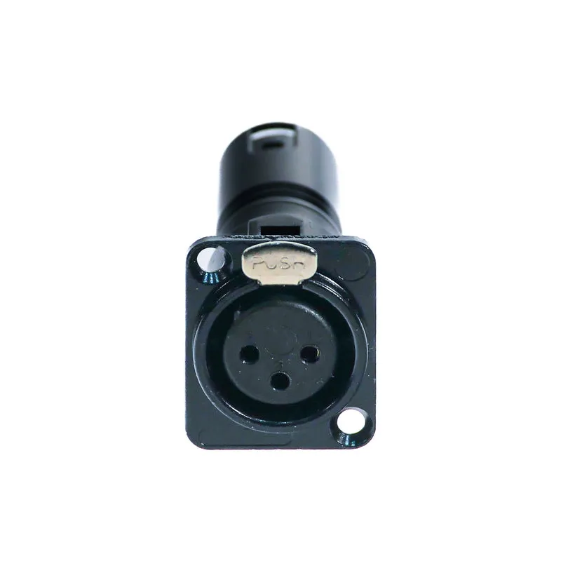 Perfex XLR Han till XLR Hon Chassikontakt (Svart)