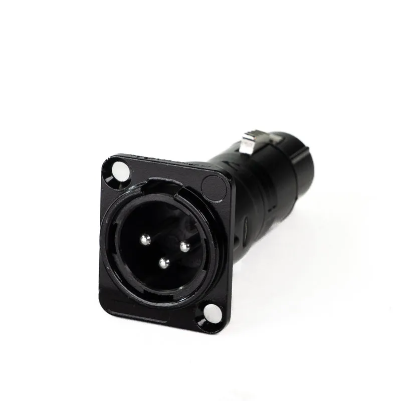 Perfex XLR Hon till XLR Han Chassi Kontakt (Svart)
