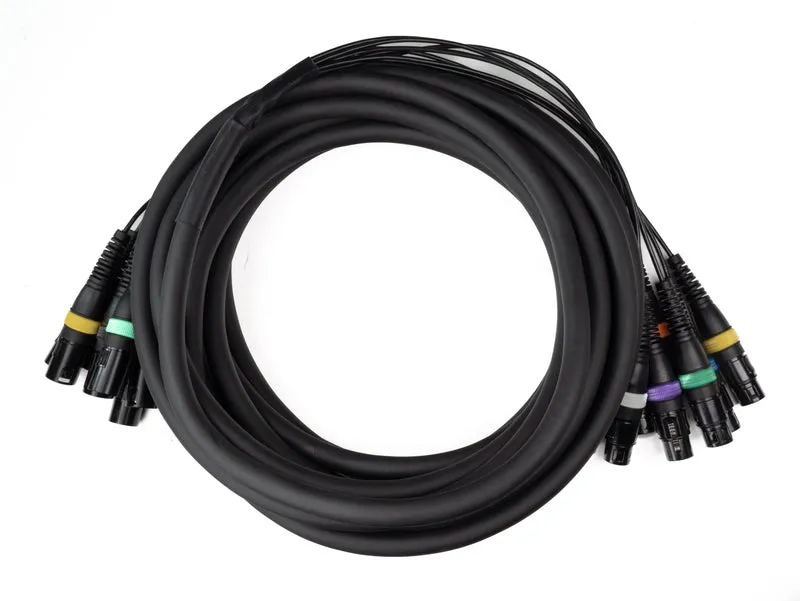 Par-8 multicore XLR hane till XLR hona (10m)
