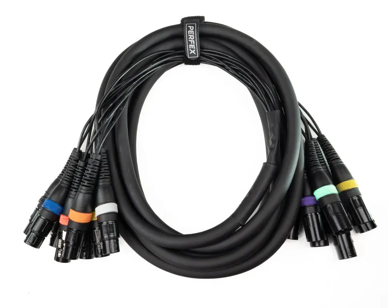 Par-8 multicore XLR hane till XLR hona (5m)