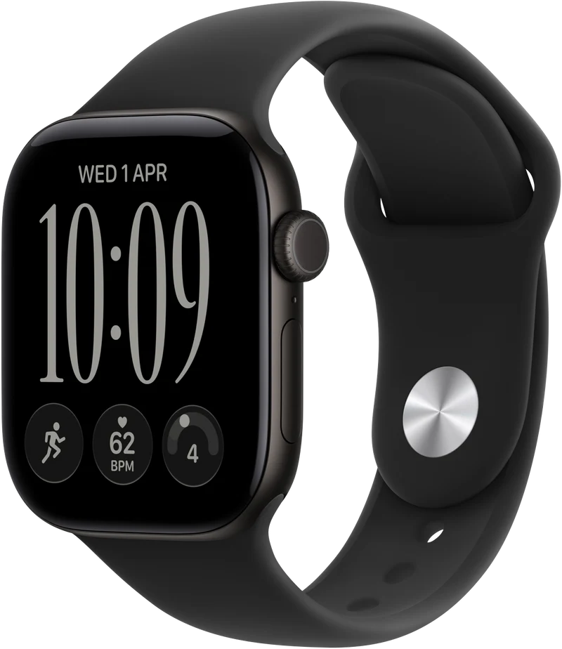 Apple Watch Series 12 GPS 42mm Black Aluminium Case Black Sport Band S/M