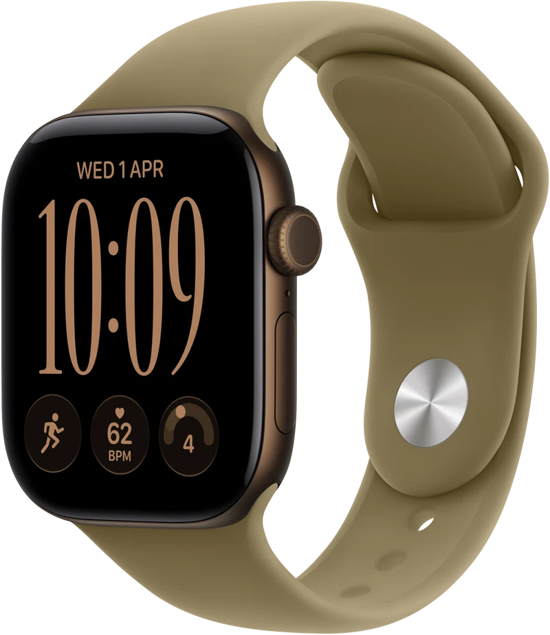 Apple Watch Series 12 GPS 42mm Dark Bronze Aluminium Case Olive Sport Band M/L