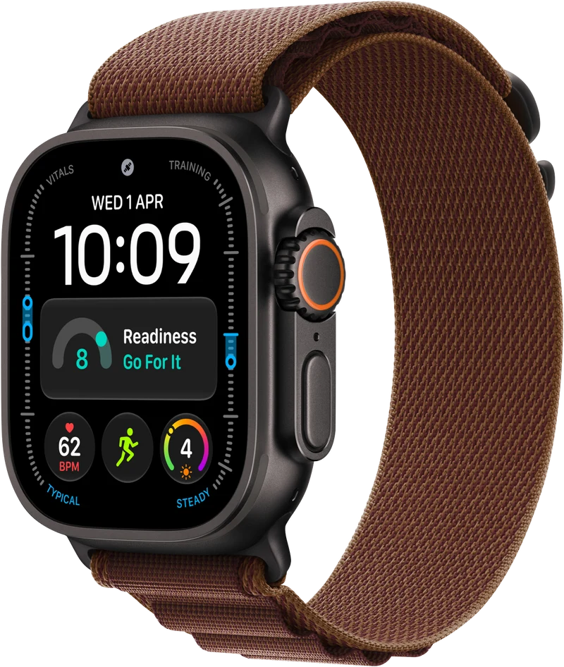 Apple Watch Ultra 4 GPS + Cellular 49mm Black Titanium Case Burgundy Alpine Loop M/L