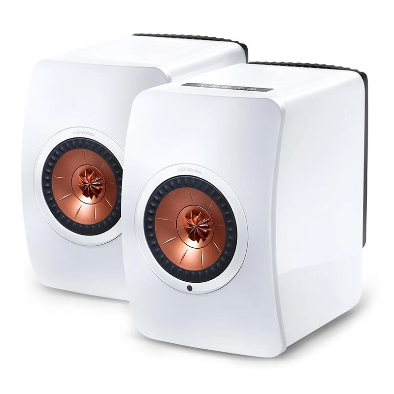 KEF LS50 WIRELESS Gloss White & Copper