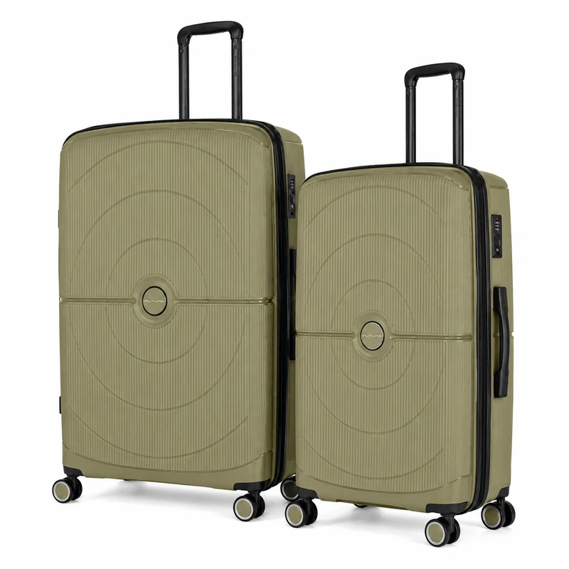 Futura Set of 2 Trolley Travel Luggage Suitcases 28/32" Travel in Pistachio (Medium & Large)