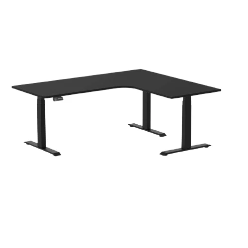 Desky Sigma L-Shape Gaming Desk Right Return 180 cm Matte Black Frame
