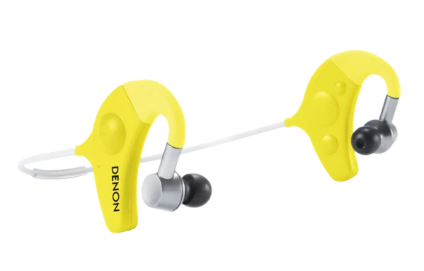 Denon AH-W150 Wireless, Sweat-Proof Fitness Headphones Yellow