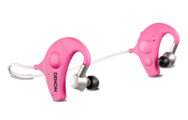 Denon AH-W150 Wireless, Sweat-Proof Fitness Headphones Pink
