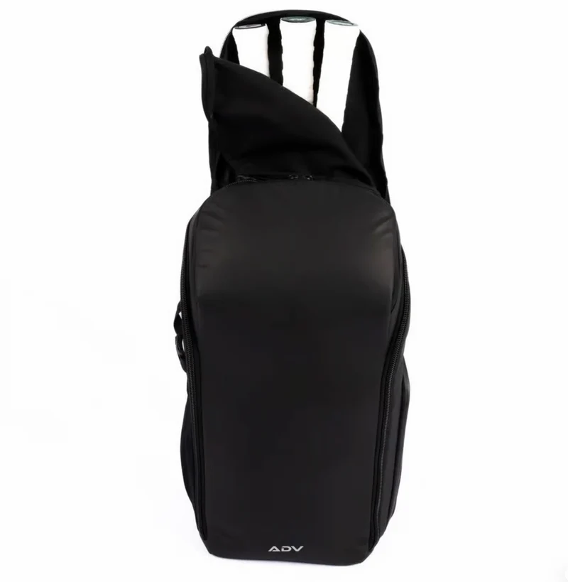 ADV Tennis Backpack V2 Bag (3 Racquet Capacity) with 16" Laptop Sleeve + Cooler in Midnight Black/Charcoal