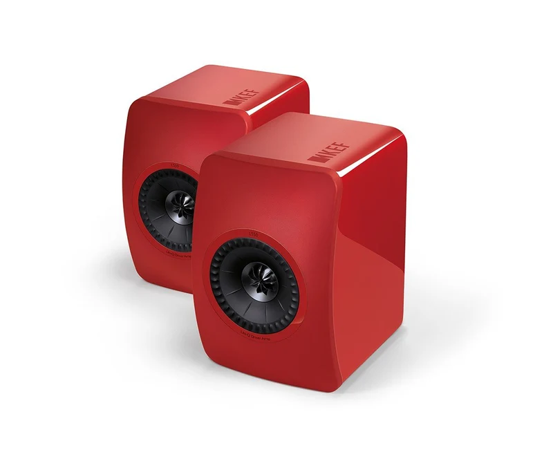 KEF LS50 Racing Red & Black
