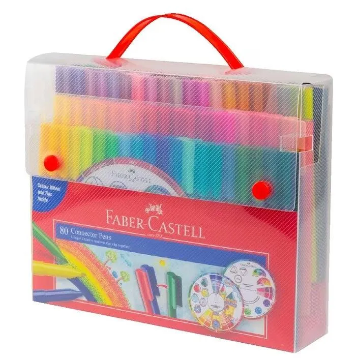 Faber-Castell Connector Pens With Colour Wheel Assorted Pack 80