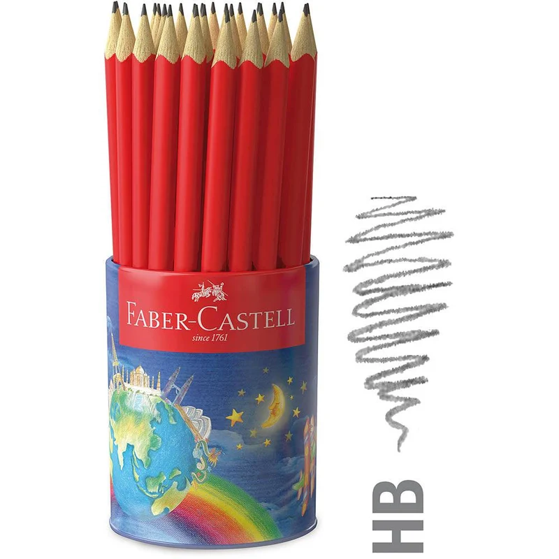 Faber-Castell Junior Triangular Writing Pencils HB Graphite Pack 50 Cup Kids Students