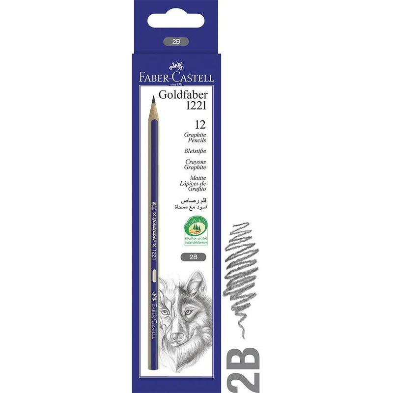 Faber-Castell Goldfaber Pencils 2B Box 12