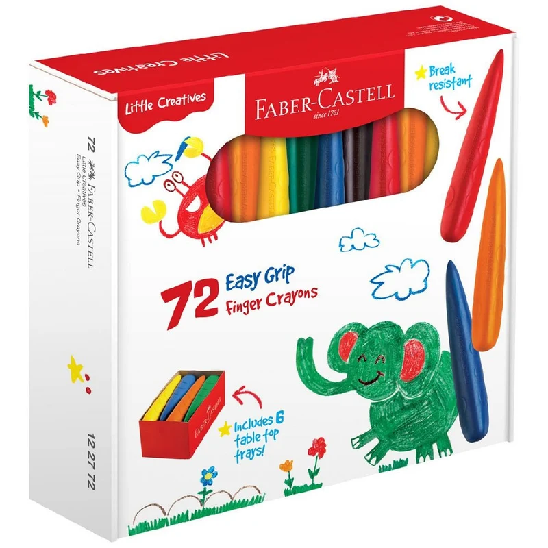 Faber-Castell First Grip Crayons Assorted Classpack 72