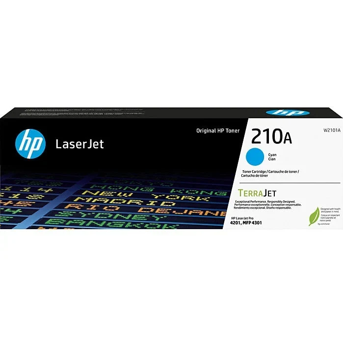 HP 210A Toner Ink Cartridge LaserJet TerraJet Cyan Genuine Original W2101A
